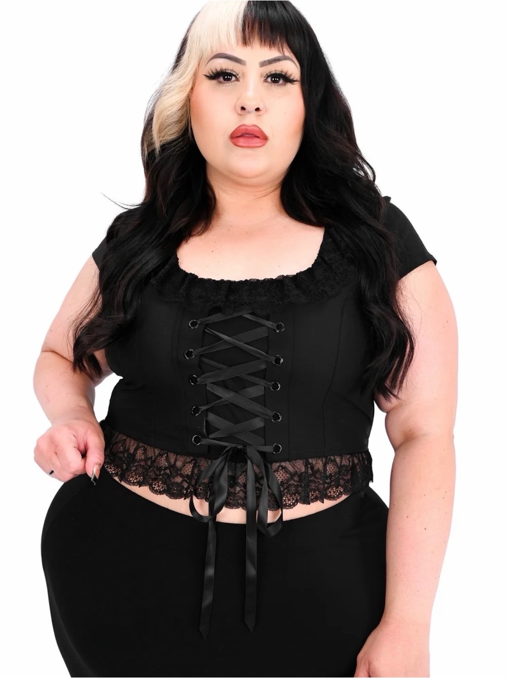 Foxblood Alena corset top